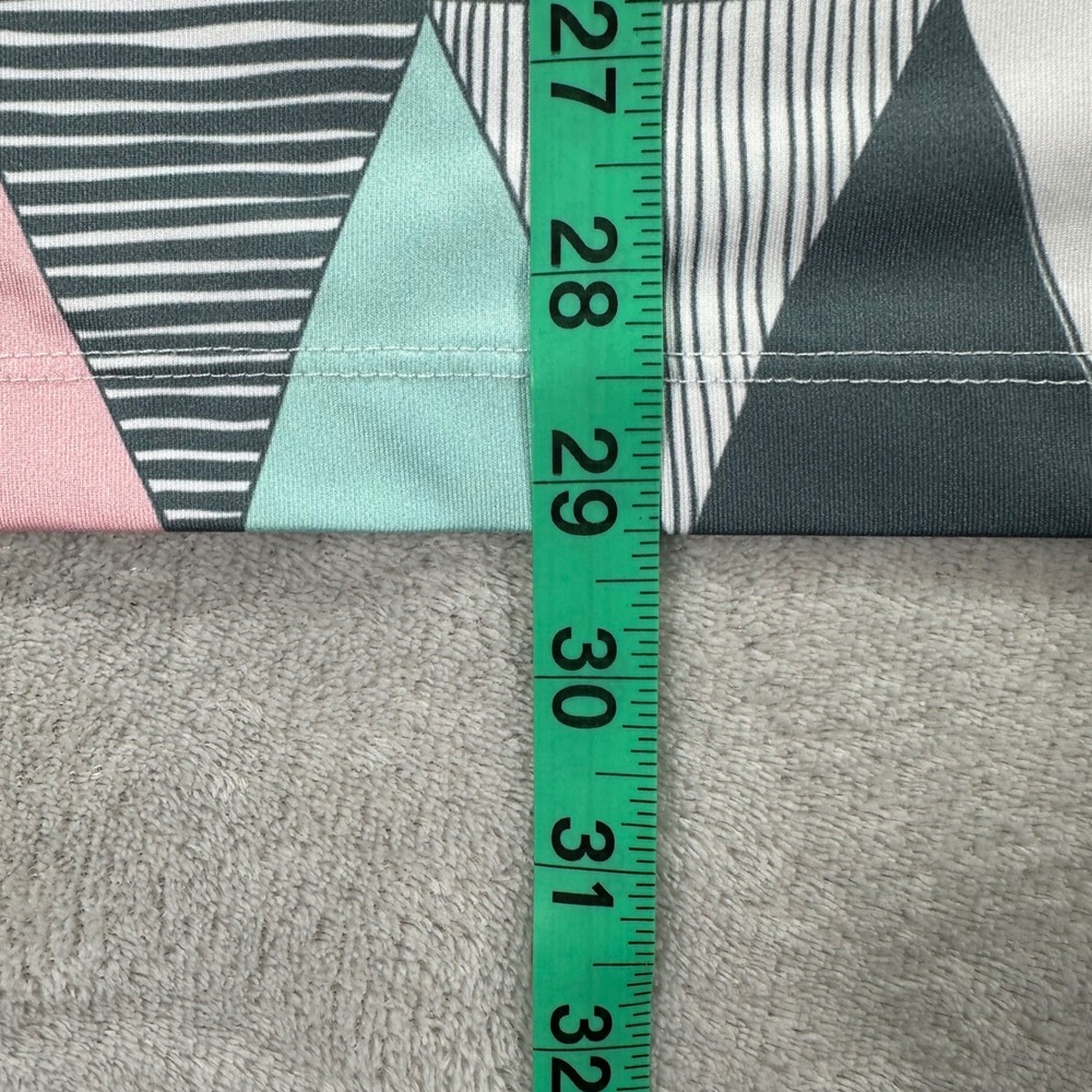Bad Birdie Polo Shirt Mens Medium Multicolor Geometric Triangle Golf Performance - Picture 11 of 11